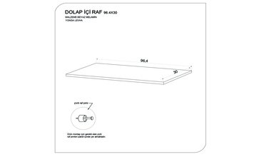 DOLAP İÇİ RAF 96,4X40 CM
