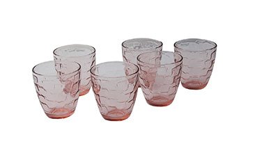 PAŞABAHÇE PUZZLE ALTILI PEMBE SU BARDAĞI