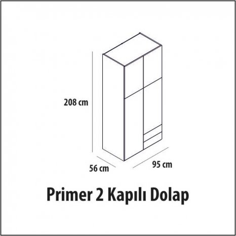 PRİMER DİKEY SET MASALI İKİ KİŞİLİK AKILLI ODA BEYAZ