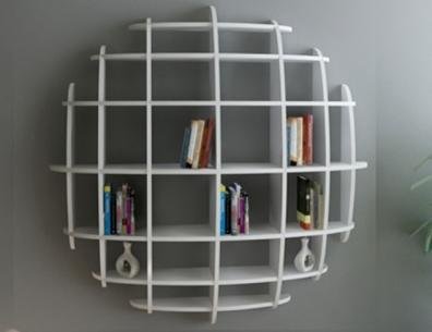 ELİPS MODERN KİTAPLIK-BEYAZ (7-7Lİ)