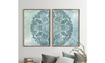 YEŞİL RENKLİ MOTİFLİ TABLO SETİ 21X30