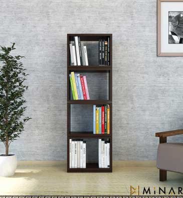 ANZE DÖNER KİTAPLIK PARLAK BEYAZ KIRMIZI