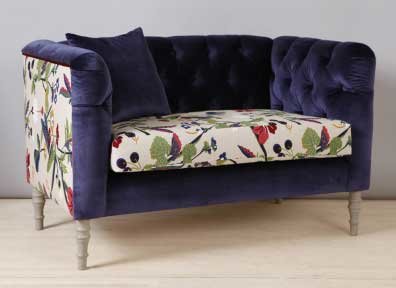 LOVESEAT İKİLİ KANEPE MAVİ AŞK