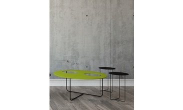 SİNİ SEHPA SETİ SİNİ SEHPA SİYAH / BEYAZ