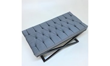 HANSEL METAL AYAKLI PUF BENCH GRİ SİYAH