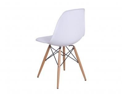 EAMES İTHAL SANDALYE AHŞAP AYAKLI- BEYAZ