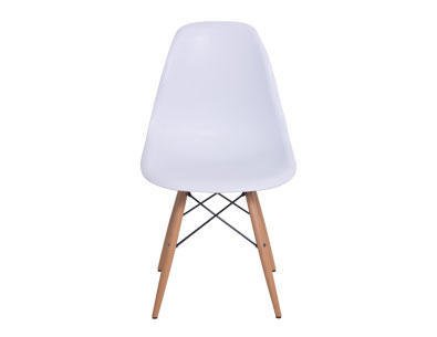 EAMES İTHAL SANDALYE AHŞAP AYAKLI- BEYAZ