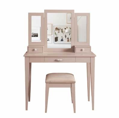 DİDİM MAKYAJ MASASI VE PUF BEYAZ