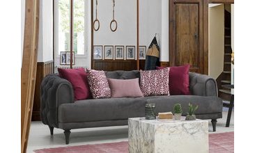 NERGİS KOLTUK TAKIMI BORDO GRİ