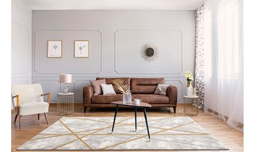 ERYÜN HALI MODERN GRİ SARI MAKİNE HALISI 33541 060 80X150