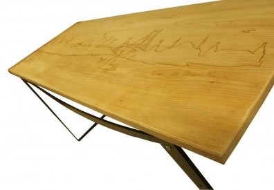 İSTANBUL TEMALI DOĞAL AĞAÇ MASA 120 X 70