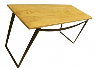 İSTANBUL TEMALI DOĞAL AĞAÇ MASA 120 X 70